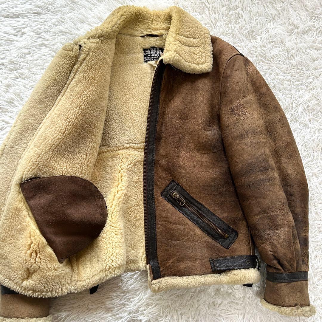 米国製　SCHOTT ショット ムートンジャケット B-9 フライトジャケット