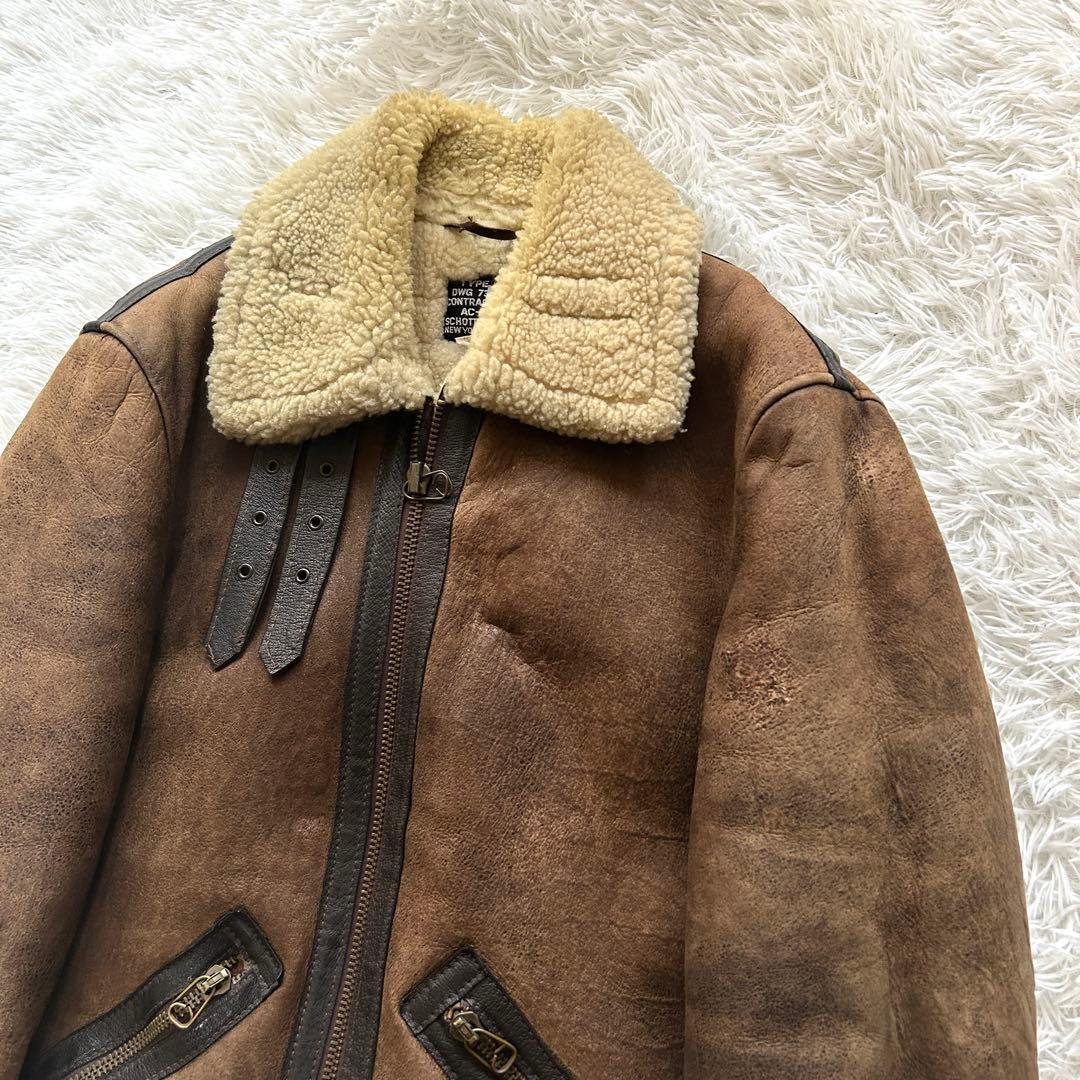 米国製　SCHOTT ショット ムートンジャケット B-9 フライトジャケット