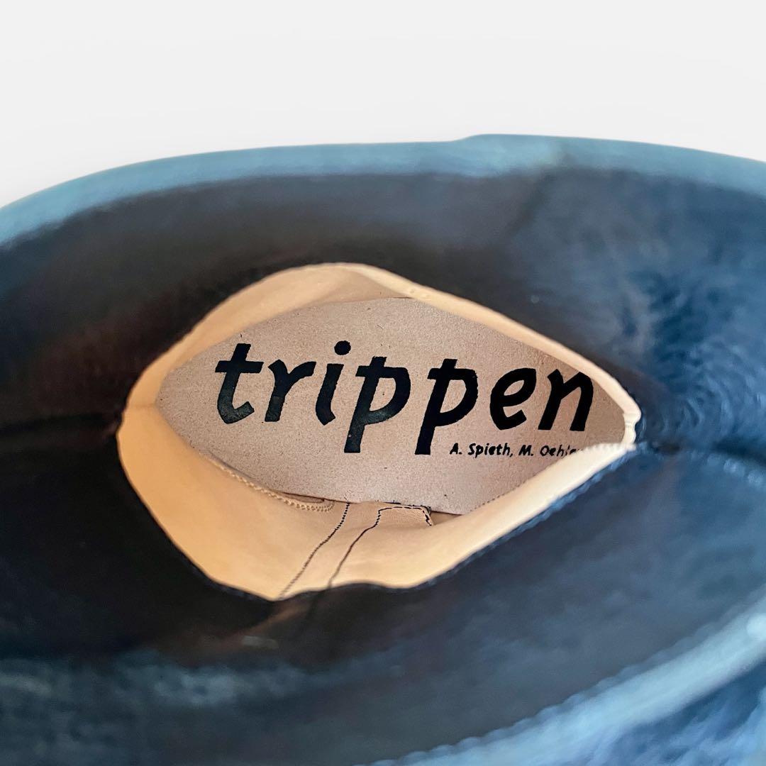trippen deer ブラックサイドジップブーツ 37 23.5 24