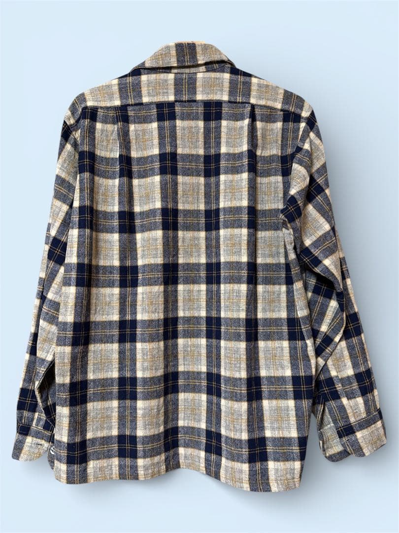 Pendleton 青白黄 ボードシャツ Mサイズ ヴィンテージ
