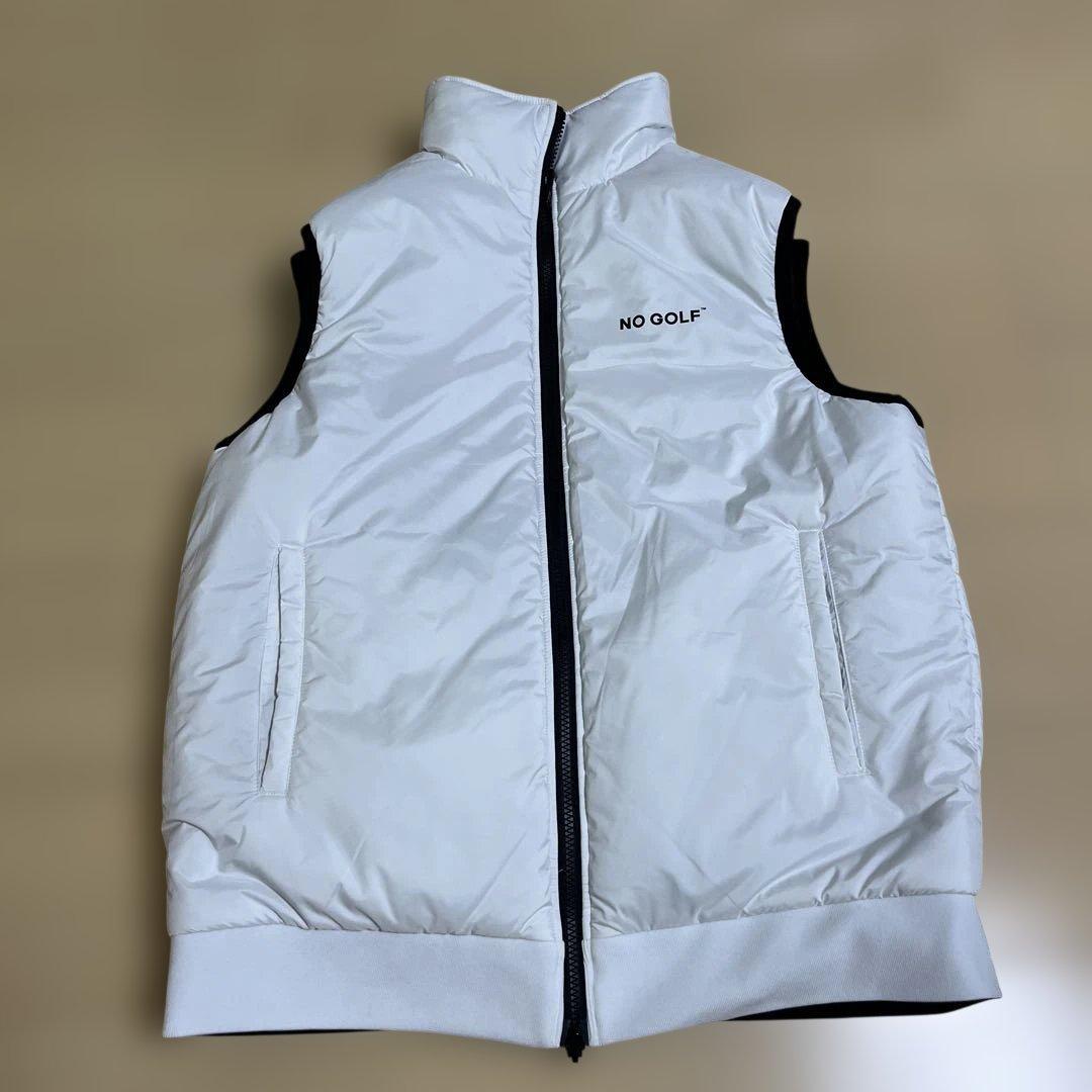NO COFFEE *CLUBHAUS \"NO GOLF\"リバーシブルベストXL