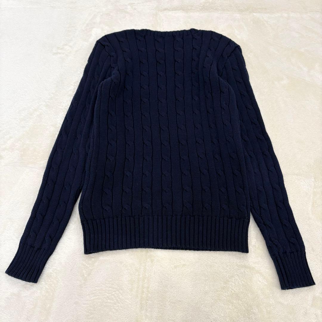 極美品✳︎ポロラルフローレン定番大人気ネイビーケーブルセーターニット正規品