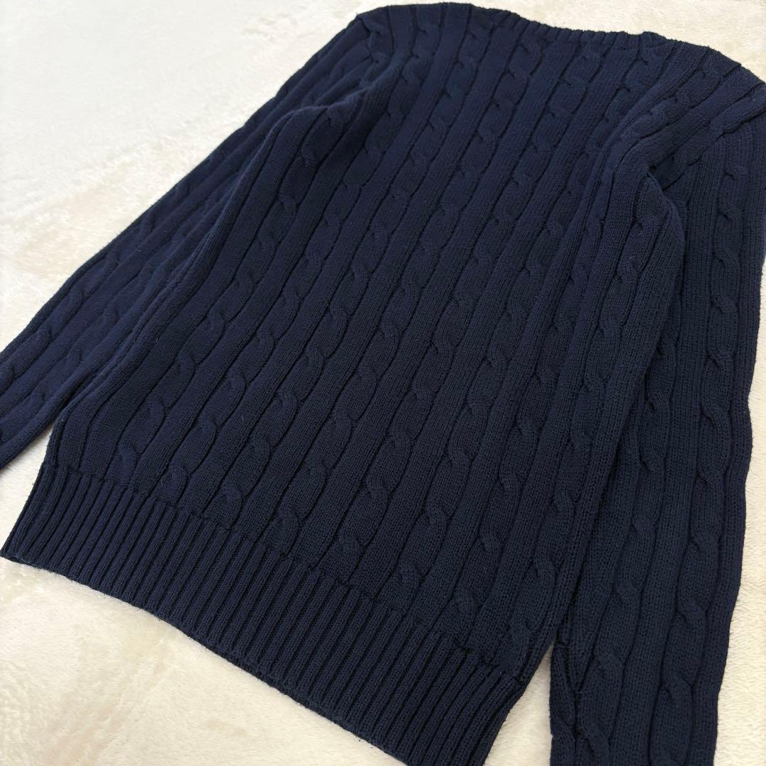 極美品✳︎ポロラルフローレン定番大人気ネイビーケーブルセーターニット正規品