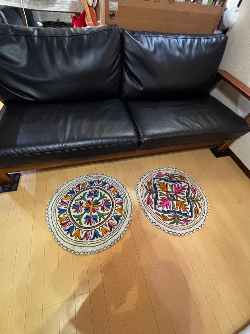 Bフライデーセール　 ナムダ円形ラグ　57センチ　サマー