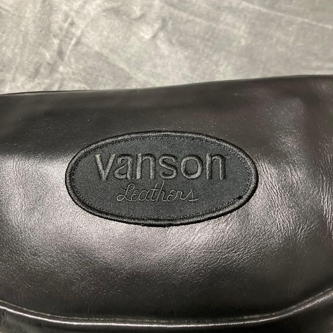 VANSON レザー ファニーパック ブラック 本革 ウエストバッグ