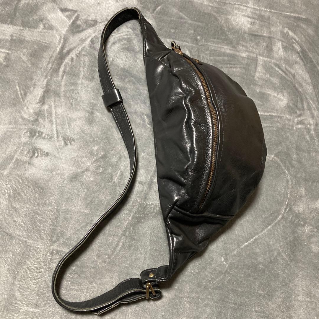 VANSON レザー ファニーパック ブラック 本革 ウエストバッグ