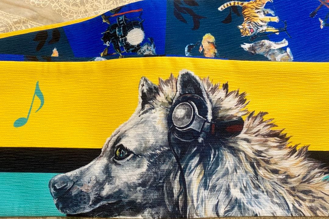 CHOKO×Rui 半幅帯 動物柄 未使用 タグ付き 両面