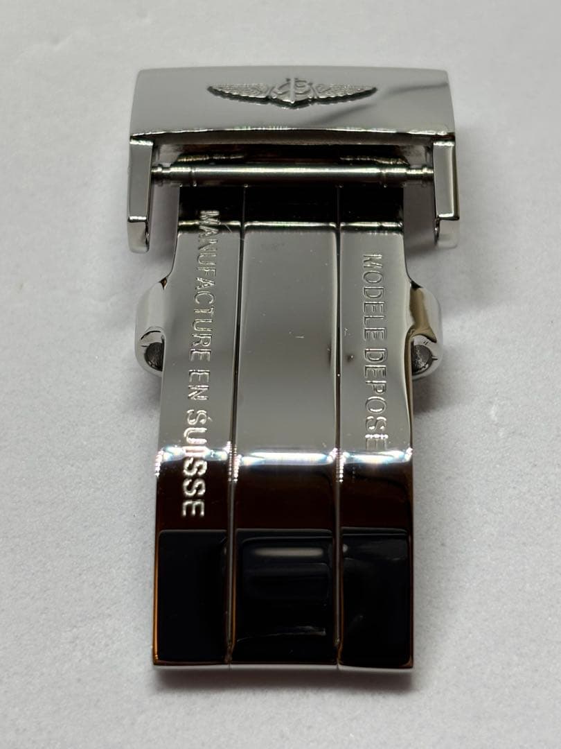 ブライトリング 純正Dバックル シルバーカラー 18mm用 メンズ腕時計用