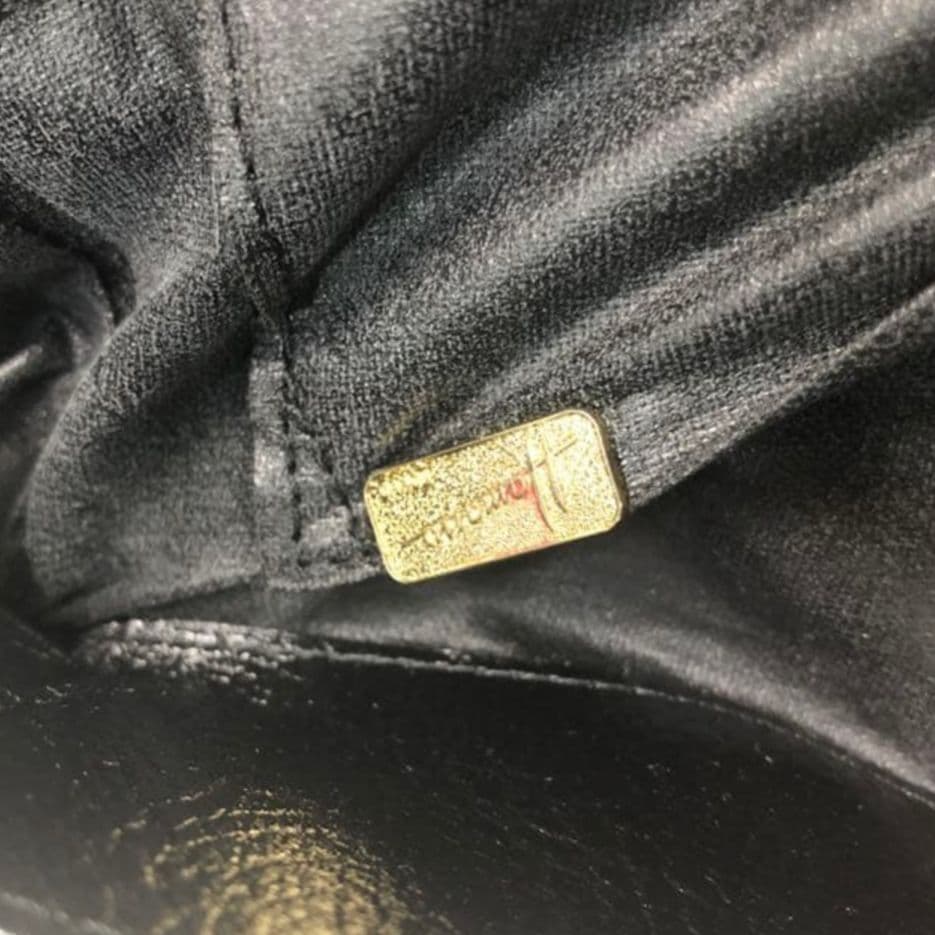 ハマノ　HAMANO レザー　ハンドバッグ ブラック美品