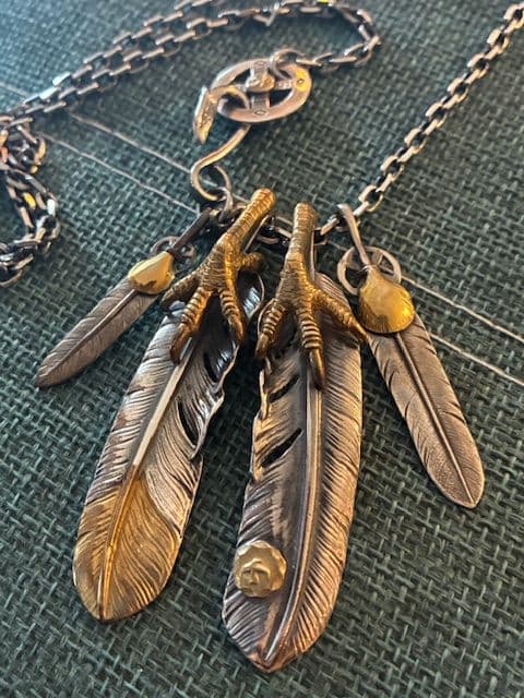 ゴローズ　金爪先金特大フェザー＋金爪現行メタル付き特大フェザー＋コンビ大＋細角