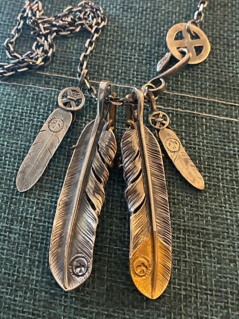 ゴローズ　金爪先金特大フェザー＋金爪現行メタル付き特大フェザー＋コンビ大＋細角