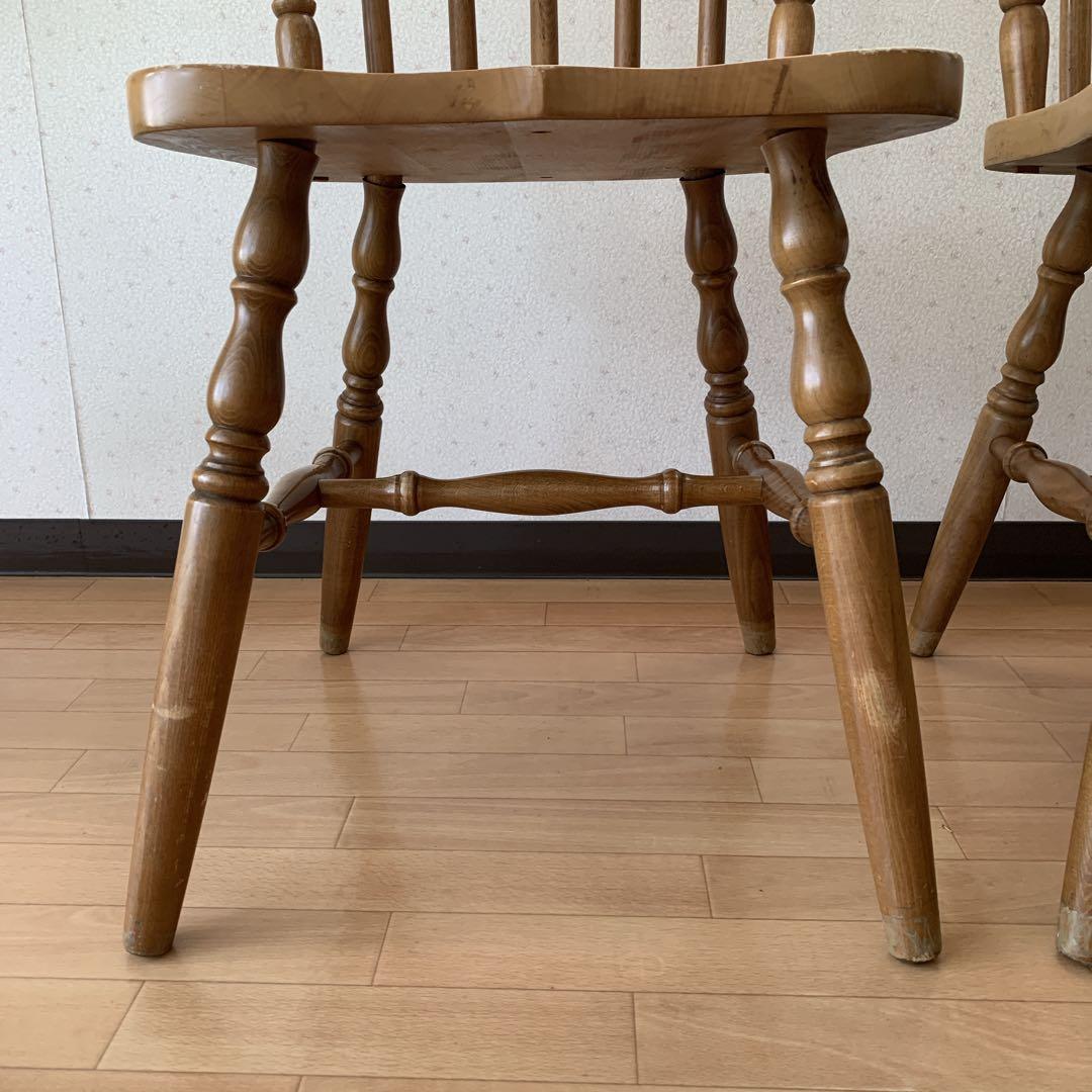 池田木工　アンティーク　椅子　2脚セット