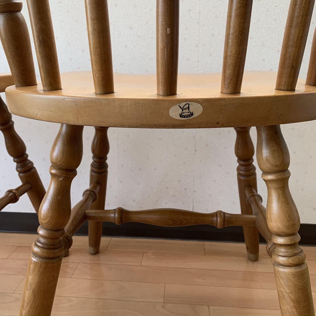 池田木工　アンティーク　椅子　2脚セット