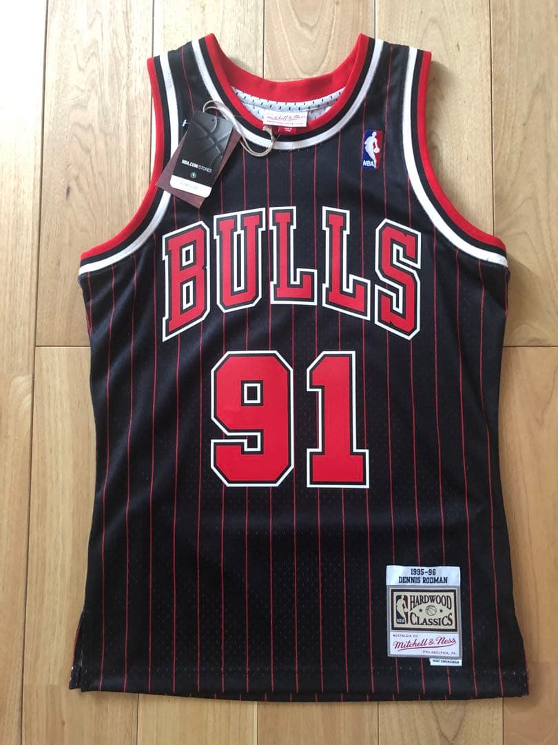 【S未使用タグ付】ロッドマン mitchell&ness 95-96ユニフォーム
