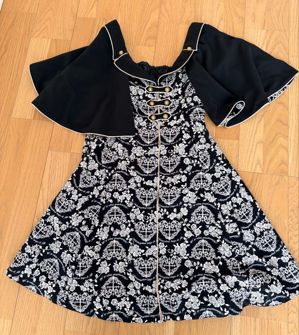 早い者勝ち♪【morphose】ハートダマスクジレ風ジャンパースカート