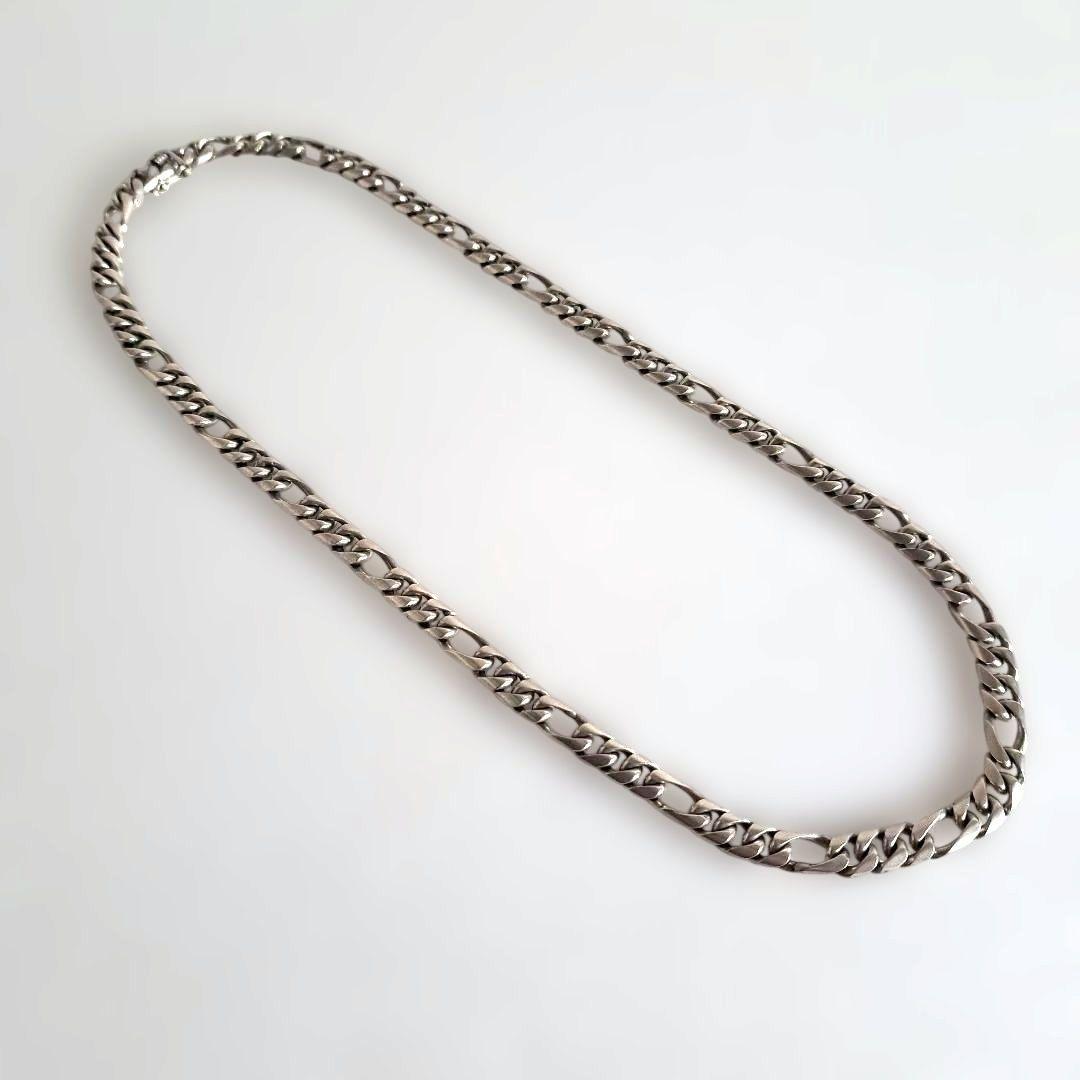 【匿名配送】フィガロ　チェーンネックレス　シルバー925　喜平　ビンテージ