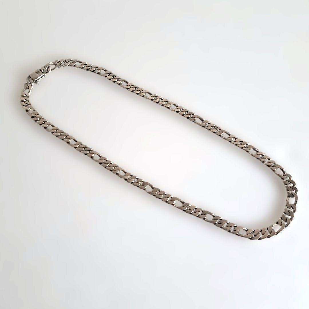 【匿名配送】フィガロ　チェーンネックレス　シルバー925　喜平　ビンテージ