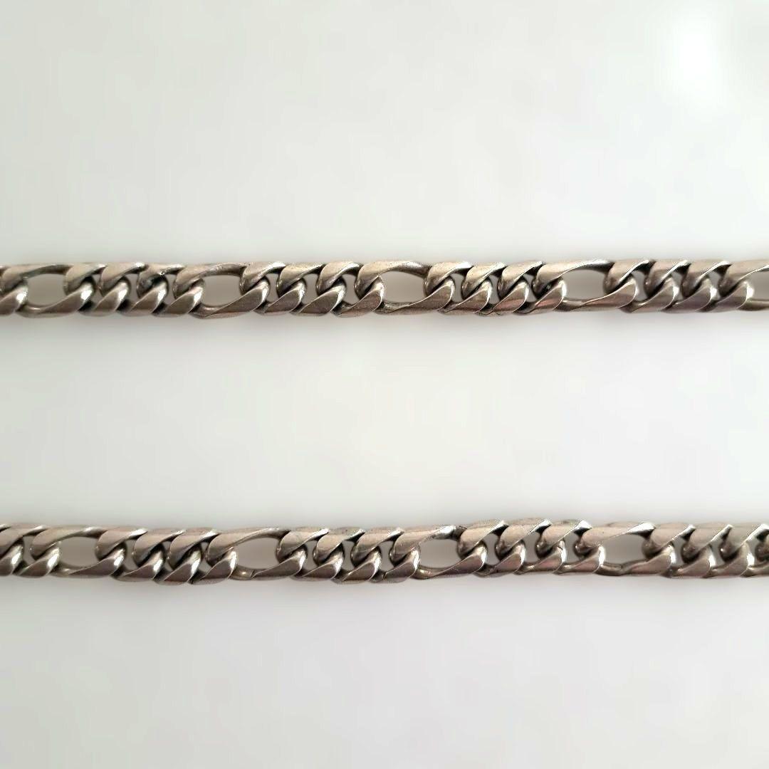 【匿名配送】フィガロ　チェーンネックレス　シルバー925　喜平　ビンテージ