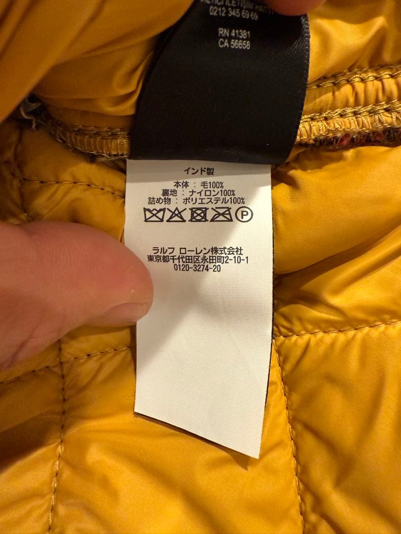 RRL(ダブルアールエル)キルティングシャツジャケット Sサイズ