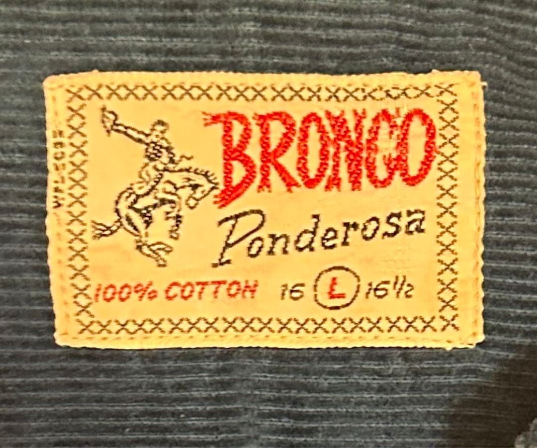 60'S BRONGO LACE-UP コーデュロイ　シャツ