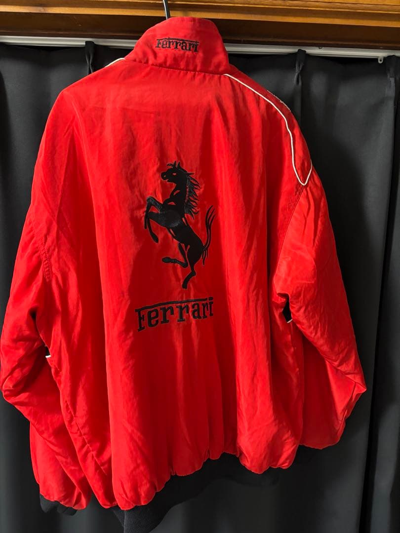FERRARI フェラーリ ブルゾン レーシング ジャケット レッド 刺繍