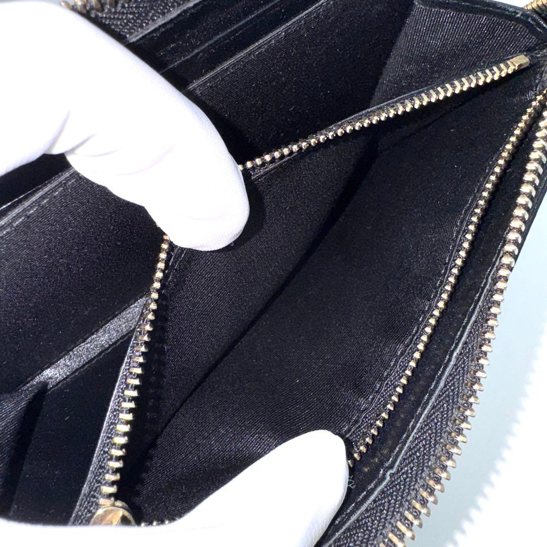 良品✨ブルガリ　長財布　ラウンドファスナー　ソティリオ　エナメル　ブラック