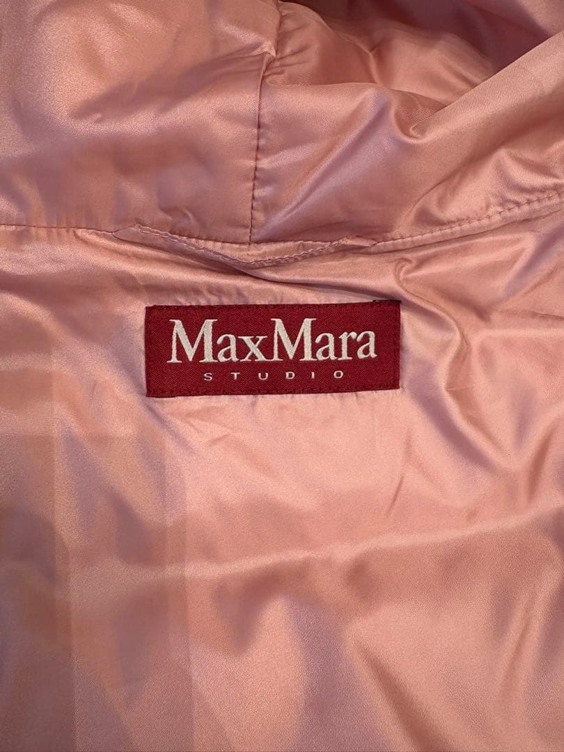 MaxMara Studio❣️マックスマーラフード付きピンクダウンコート❣️38