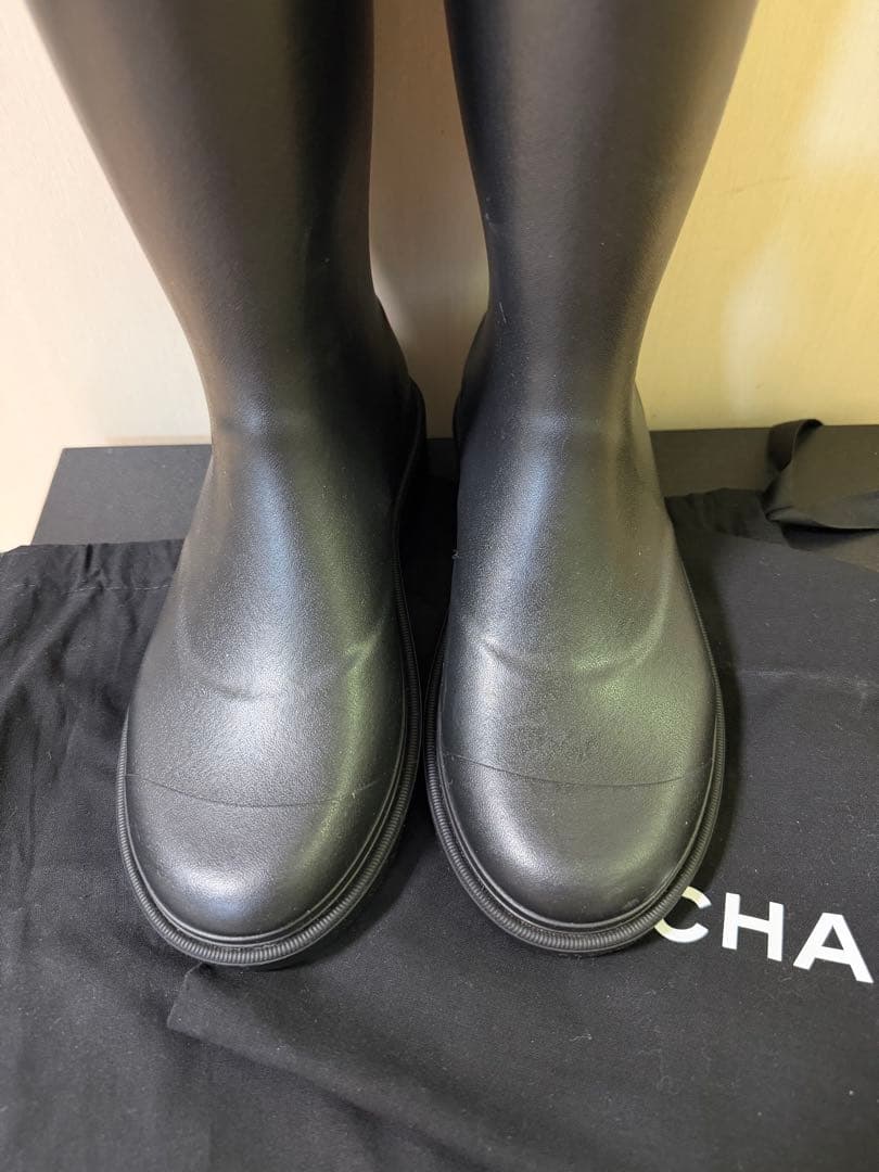 シャネル　レインブーツ 38