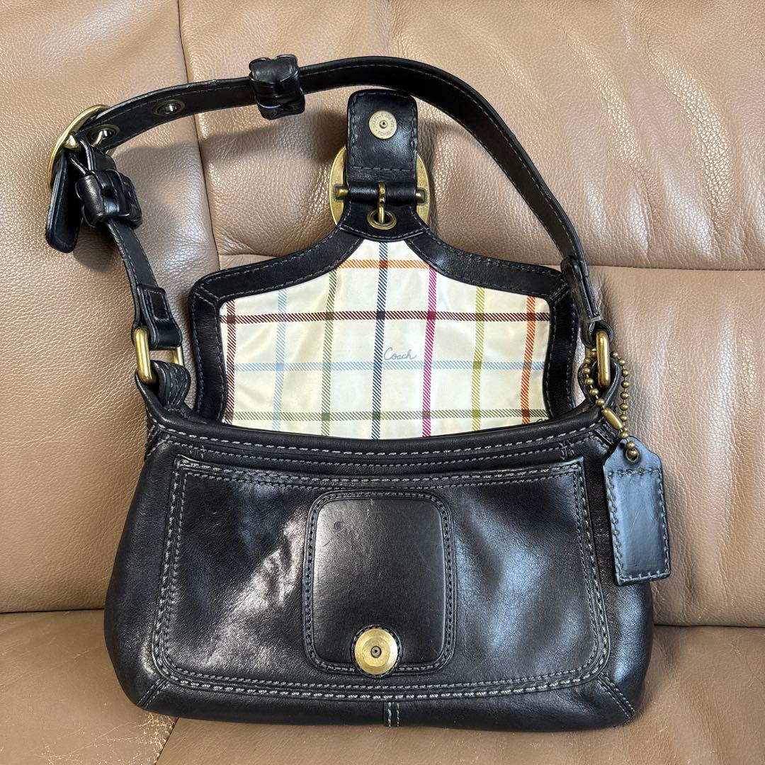 Coach ブラックレザー ハンドバッグ