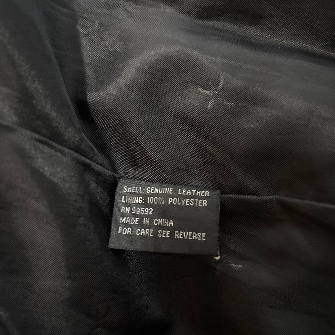 PERRY ELLIS PORTFOLIO ブラックレザージャケット L