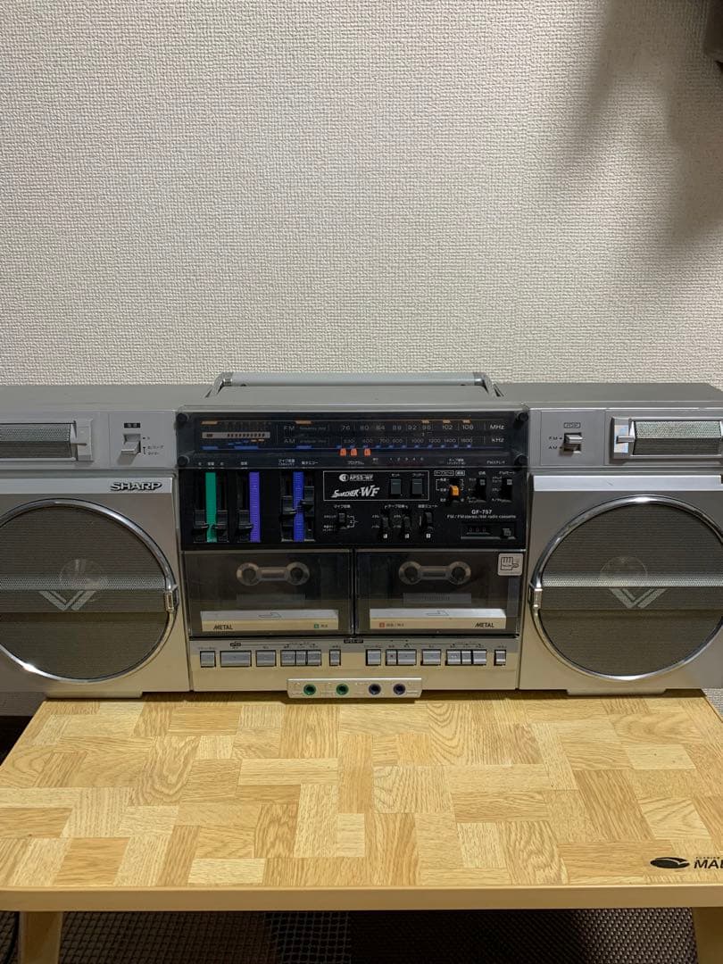 【SHARP】GF-757ラジカセ ダブルカセット　⭐︎