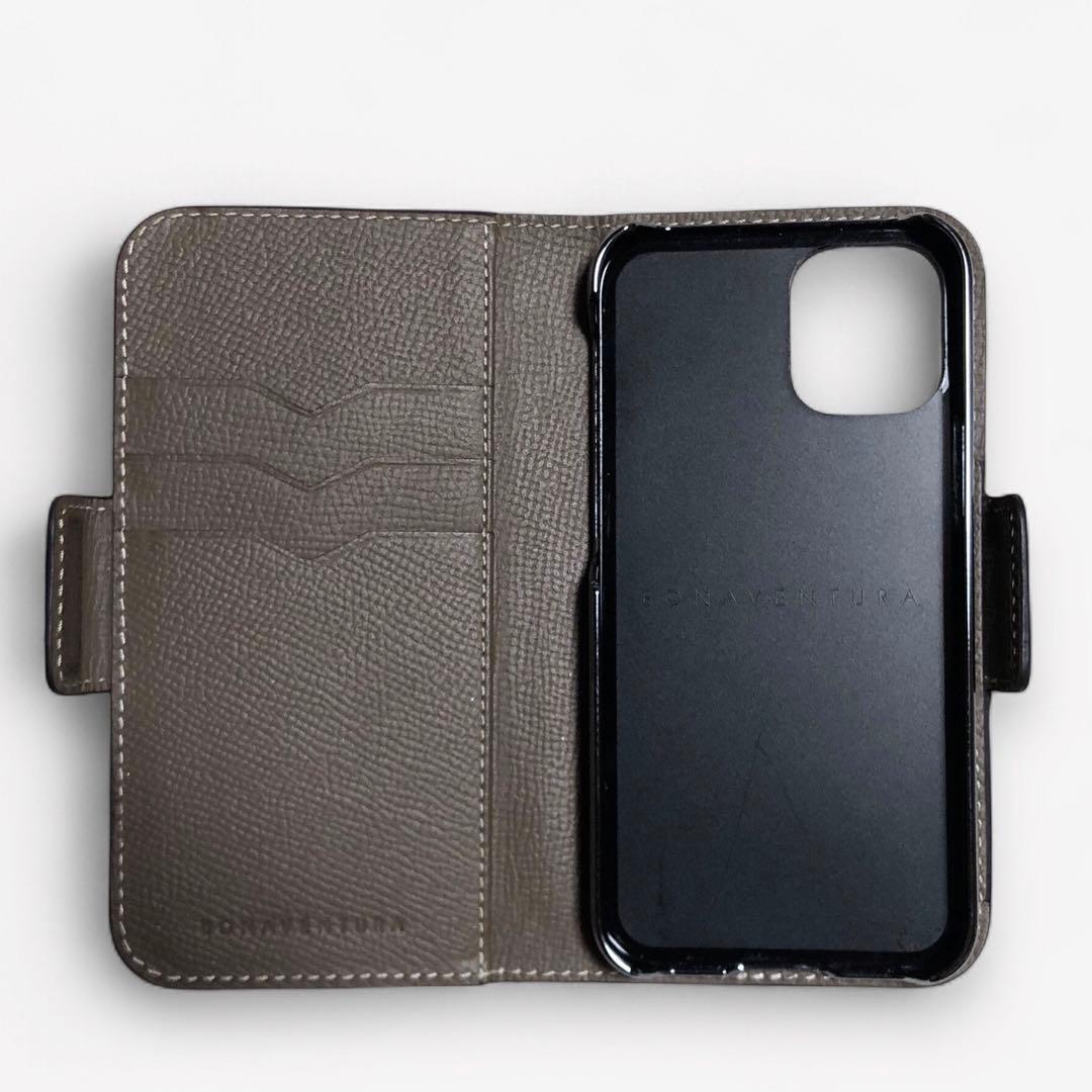 美品！ ボナベンチュラ iPhone12mini ダイアリーケース レザー