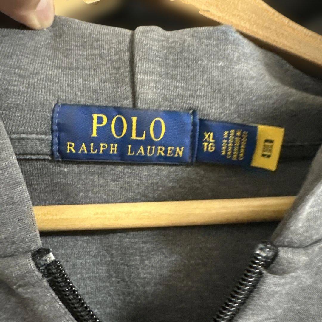 ラルフローレン　ボンディング ジップパーカー　グレー　国内正規品