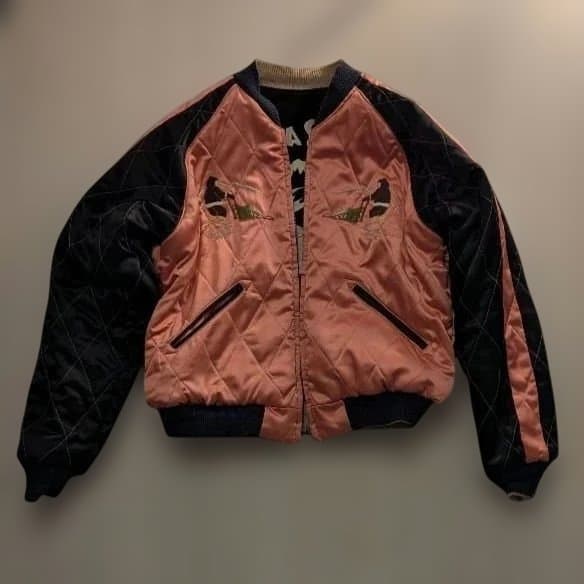 ぽ*が様 希少 テーラー 東洋 ALASKA M18427 スカジャン M ブラ