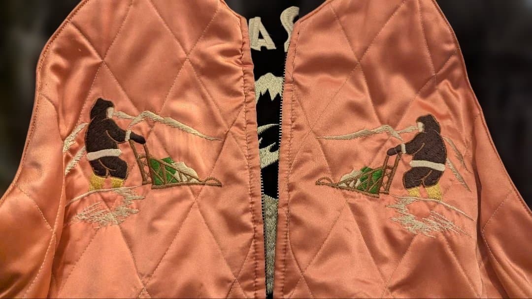 ぽ*が様 希少 テーラー 東洋 ALASKA M18427 スカジャン M ブラ