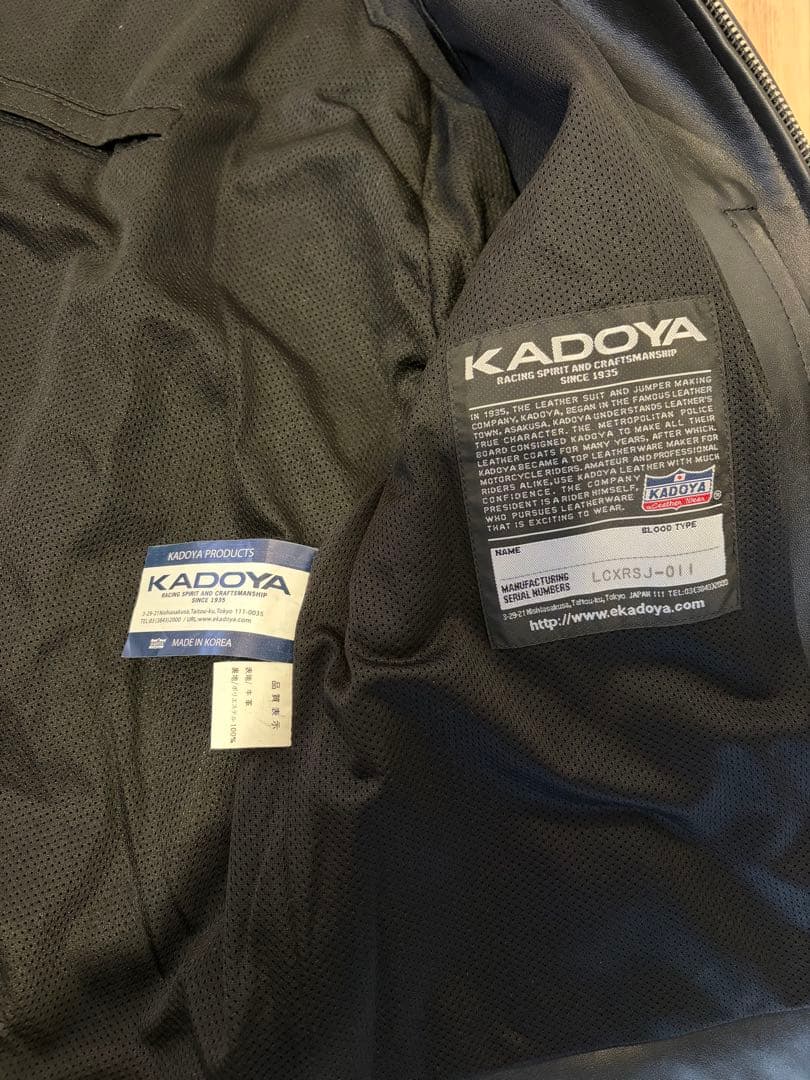 KADOYA K'S LEATHER 革ジャケット　LL