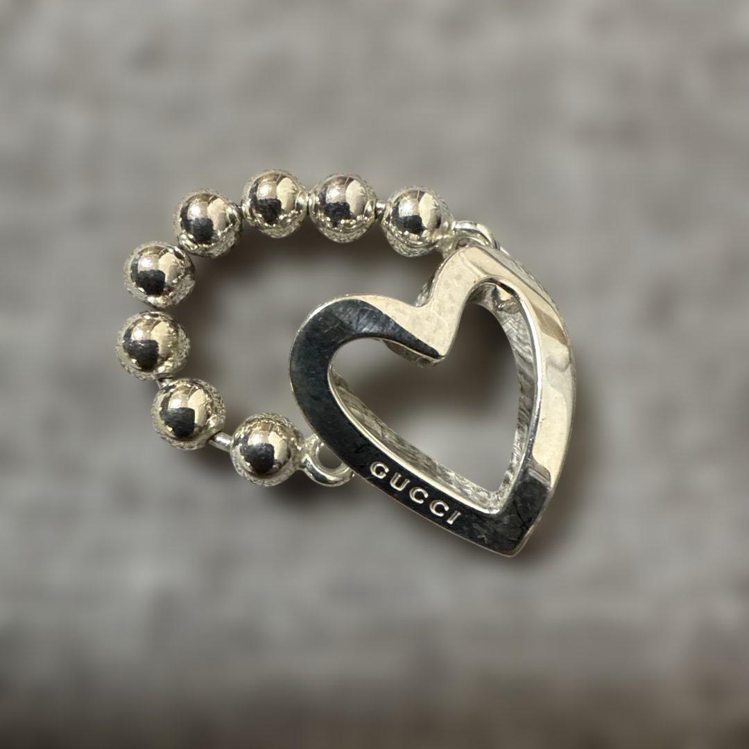 な*か様 美品　GUCCI ハート型 シルバーリング　SV925