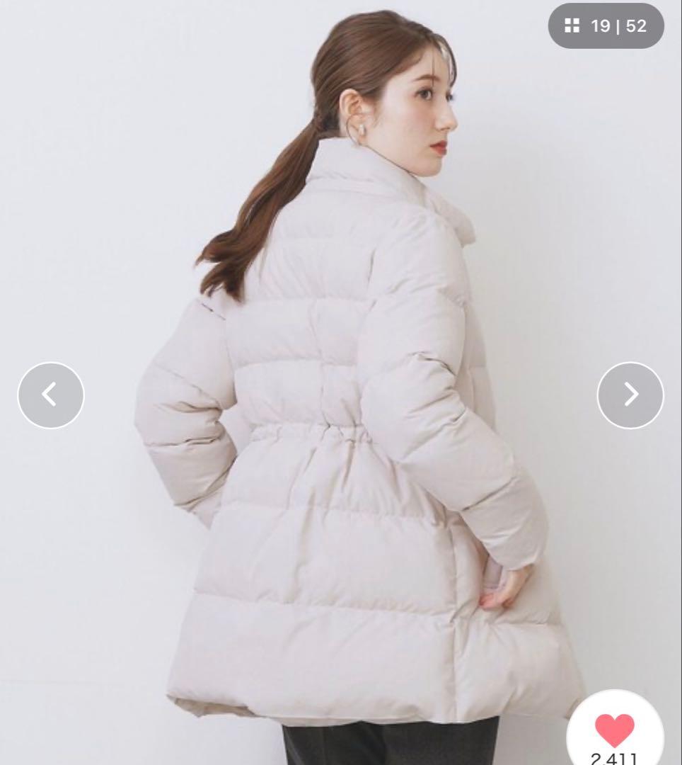 index インデックス　KAWADAダウンドロストミドルコートL アイボリー