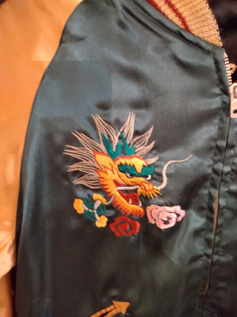 テーラー東洋スカジャン Ｌサイズ　虎　舞妓　龍　インディアン