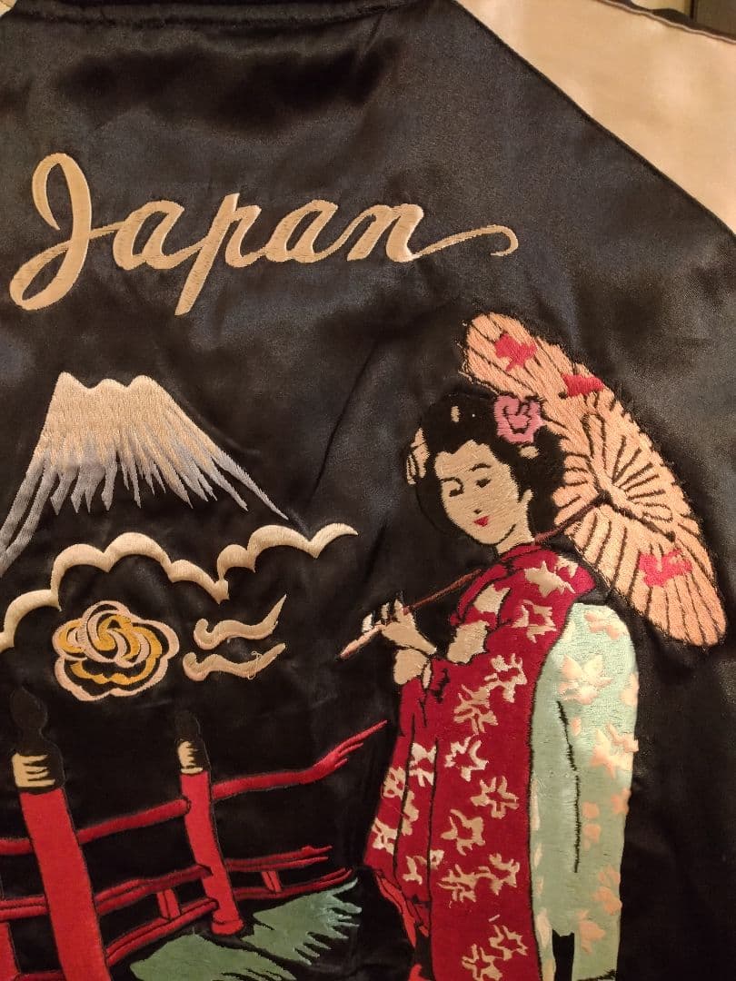 テーラー東洋スカジャン Ｌサイズ　虎　舞妓　龍　インディアン