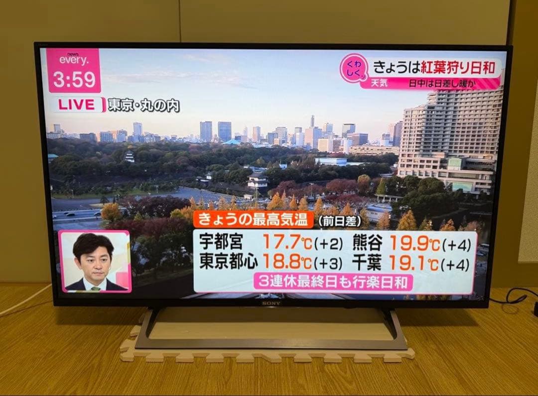 ソニー　KJ-43X8000E 43型2018年製⭕️地上 BS/CS動画可テレビ