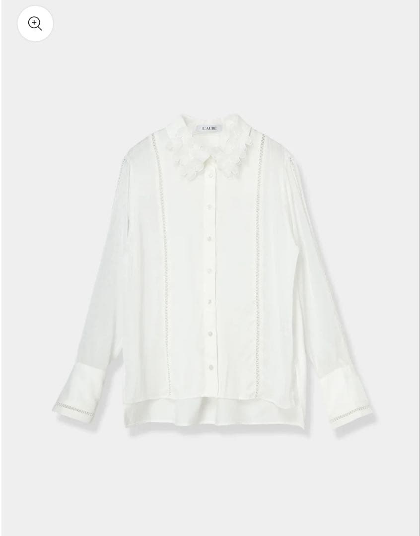 トップス Orchid Embroidered Collar Shirt