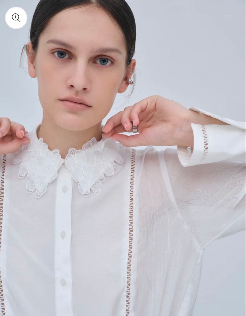 トップス Orchid Embroidered Collar Shirt