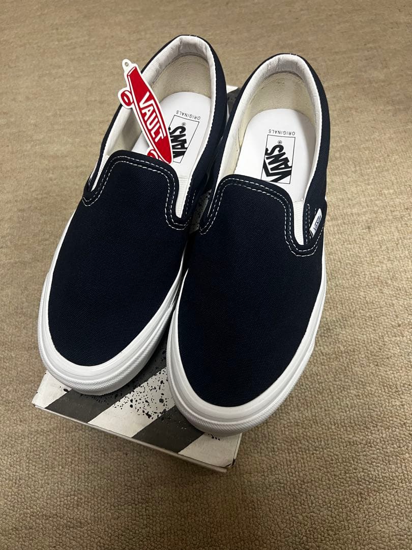 VANS VAULT OG SLIP-ON LX ネイビー 26.5cm