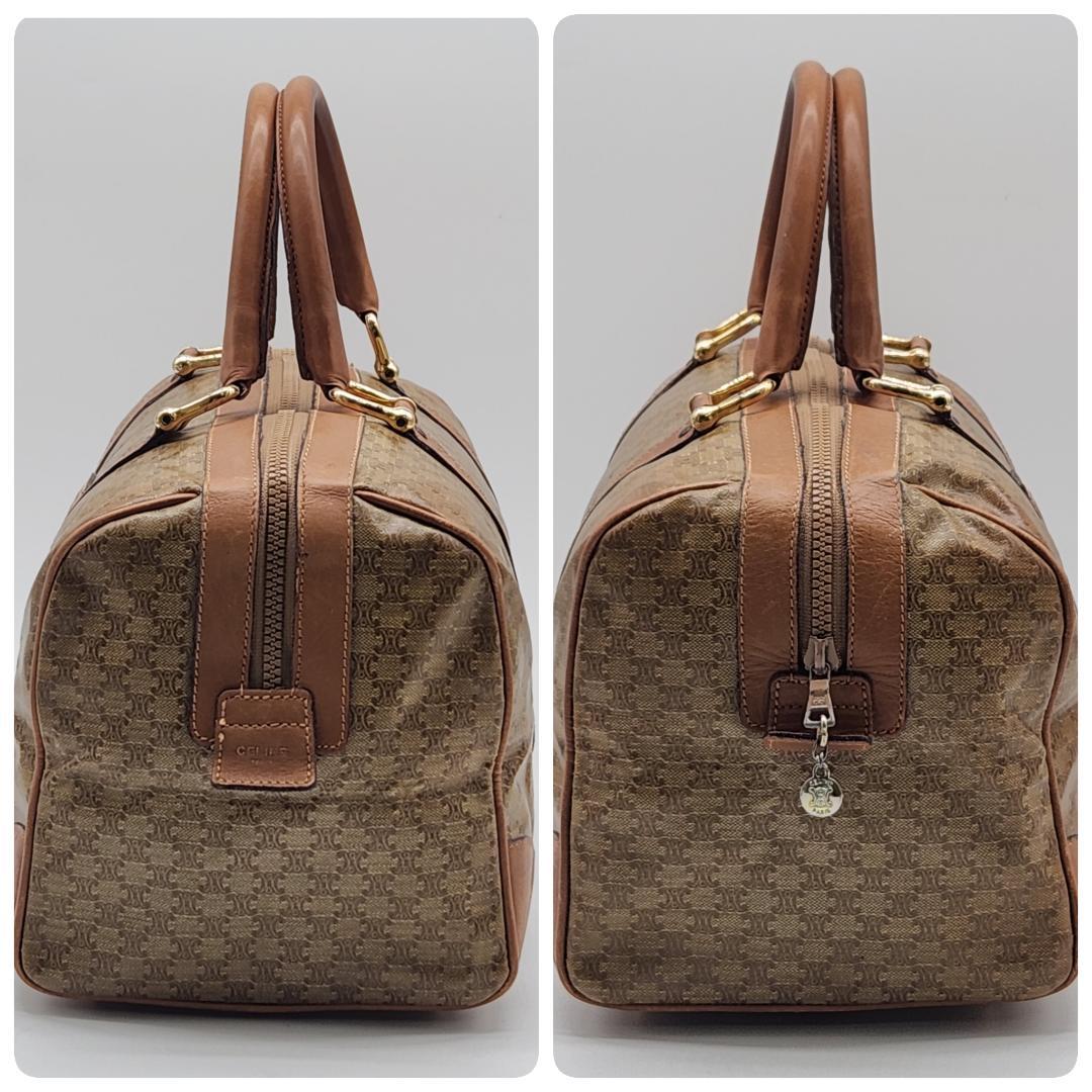 セリーヌ　マカダム柄　PVC ハンド　ボストンバッグ　 e369