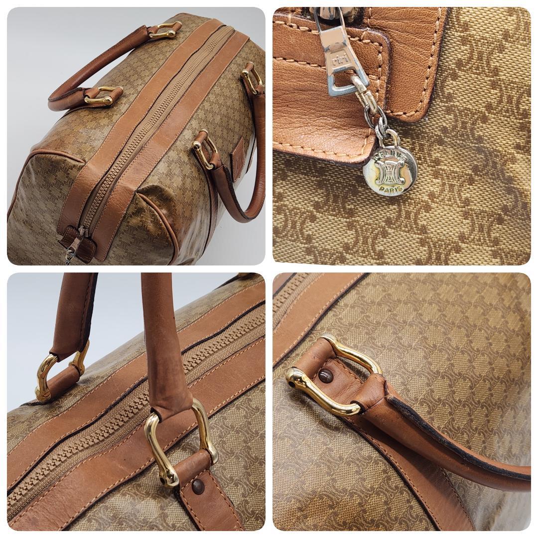 セリーヌ　マカダム柄　PVC ハンド　ボストンバッグ　 e369