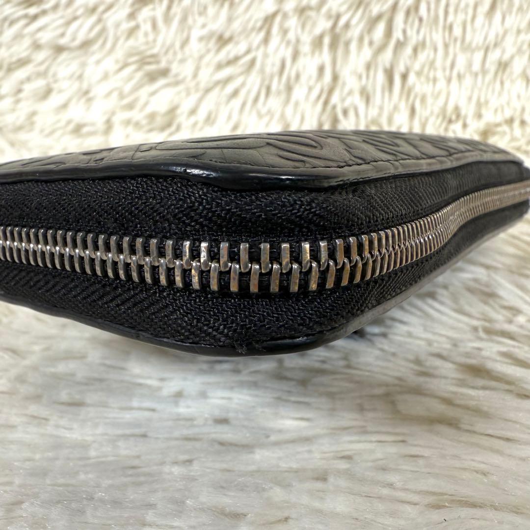 バーバリー Burberry ラウンドファスナー長財布 TBモノグラム エンボス