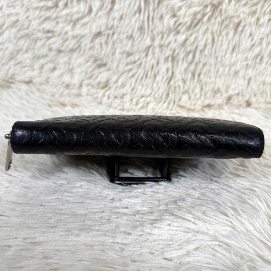 バーバリー Burberry ラウンドファスナー長財布 TBモノグラム エンボス