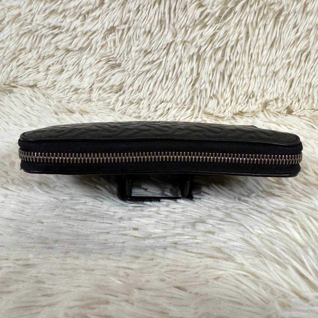 バーバリー Burberry ラウンドファスナー長財布 TBモノグラム エンボス