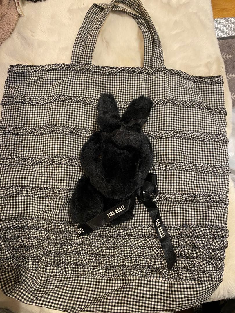 ピンクハウス☆ギンガムチェック ウサギ付き